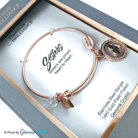 Sisters Believe by Brilliance Charms Bracelet - Picture 2 of 6